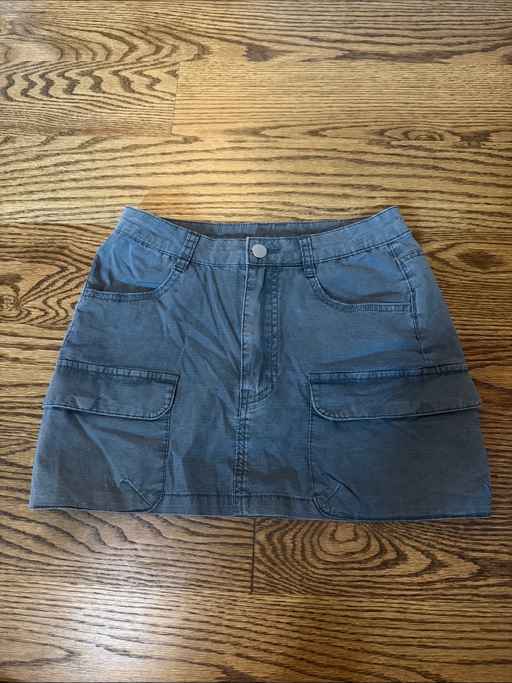 Altar'd State Blue Cargo Pocket Mini Skirt